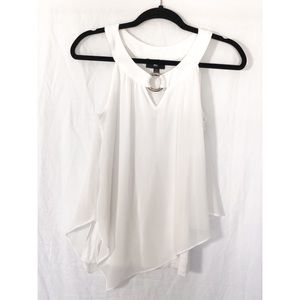 White Tank Top Blouse Size Extra Small